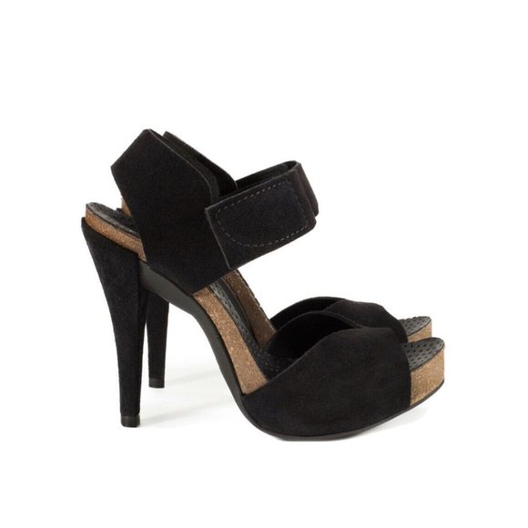 Pedro Garcia peony ankle strap suede Heels - Picture 2 of 10